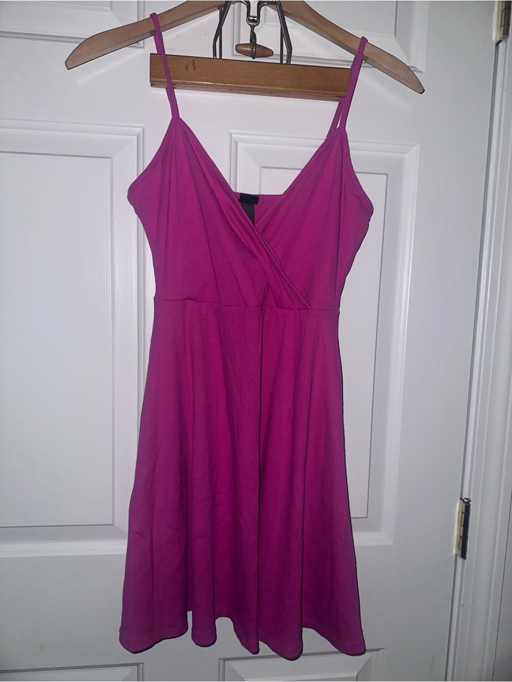 wild fable Magenta Spaghetti Strap Wrap-Front Mini Dress